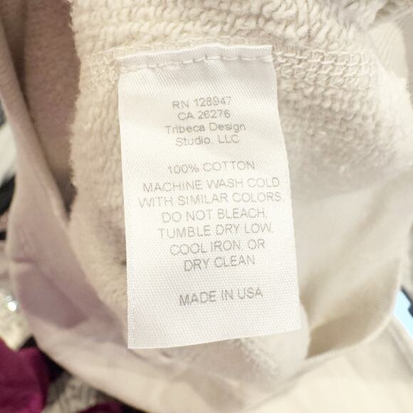 Nili Lotan Good Morning LA Pullover Sweatshirts Long Sleeve Cream Size S NWOT - Picture 9 of 10